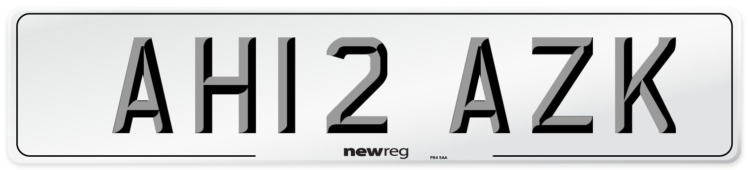 AH12 AZK Number Plate from New Reg